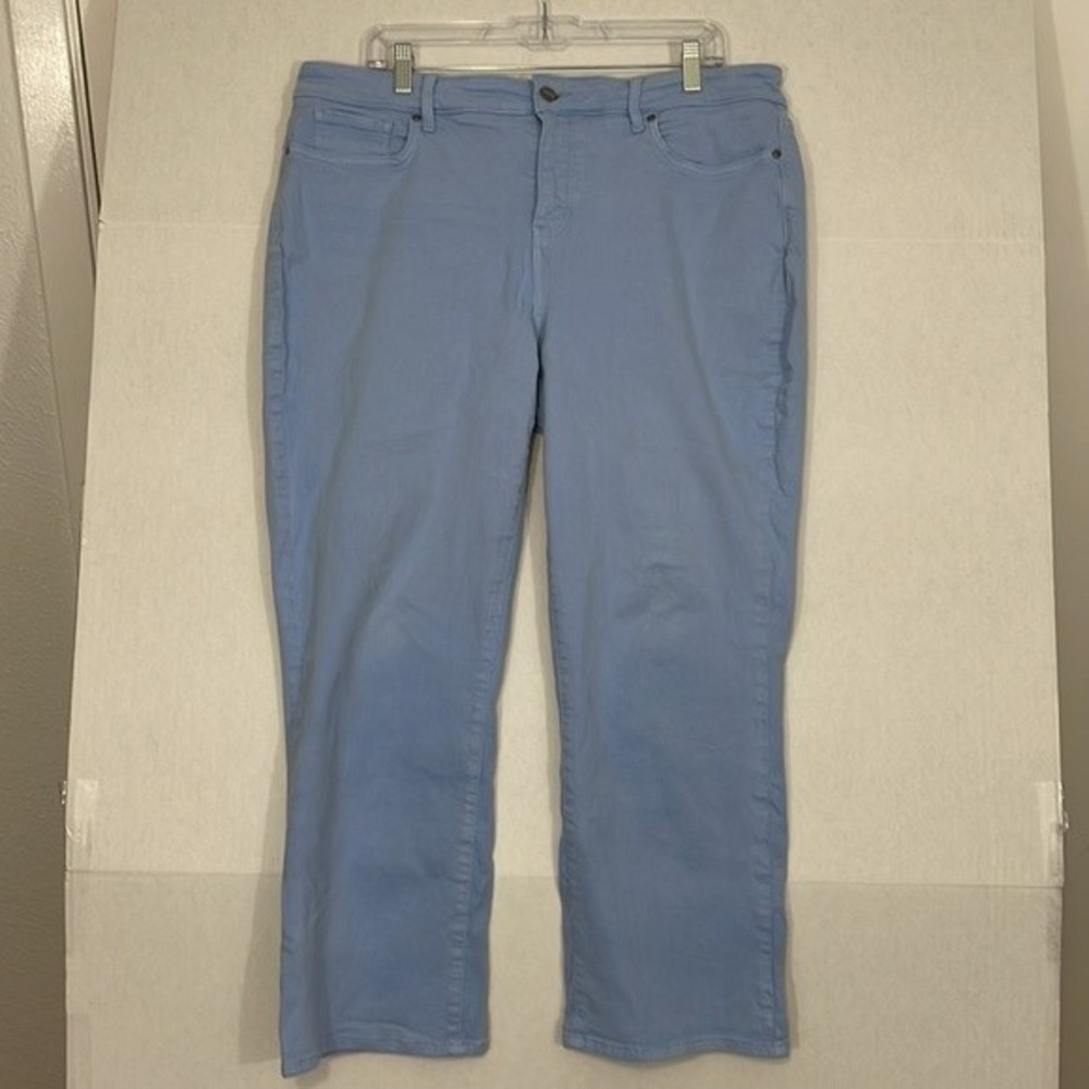NYDJ Marilyn Straight Lift Tuck 5 Pocket Jeans Pale Blue, 16